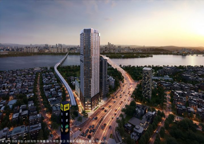 ▲'라비움 한강' 조감도. (사진제공=HL디앤아이한라)