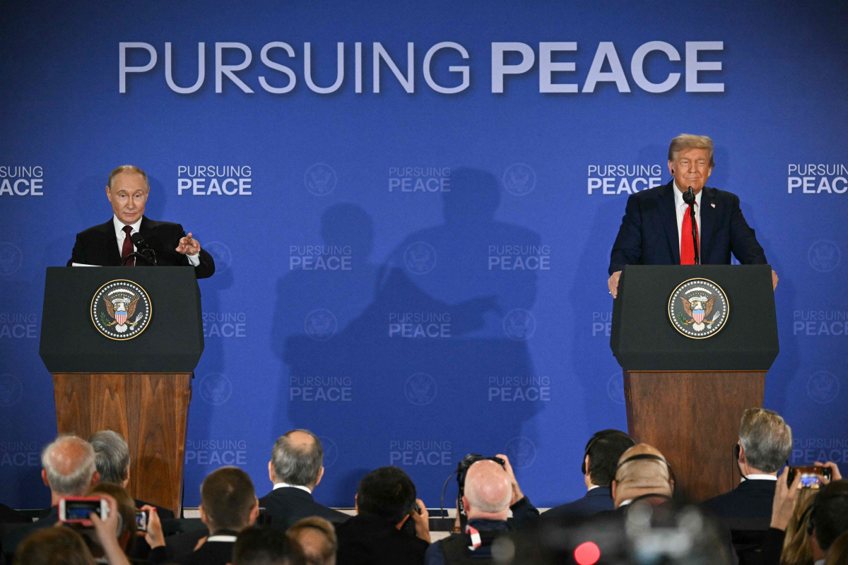 ▲US President Donald Trump and Russian President Vladimir Putin hold a joint press conference after participating in a US-Russia summit on Ukraine at Joint Base Elmendorf-Richardson in Anchorage, Alaska, on August 15, 2025. (Photo by Drew ANGERER / AFP)



<저작권자(c) 연합뉴스, 무단 전재-재배포, AI 학습 및 활용 금지>