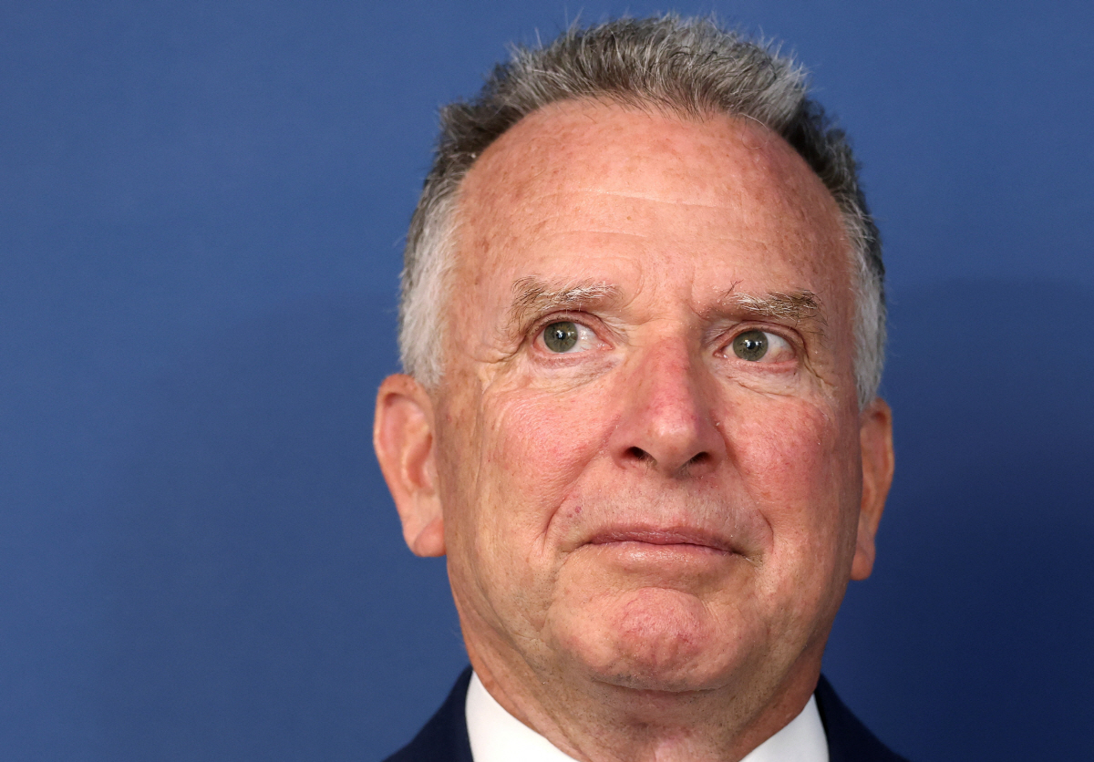 ▲스티브 위트코프 백악관 중동 담당 특사가 7일(현지시간) 워싱턴 D.C. 월도프 아스토리아 호텔에서 서명식에 참석하고 있다. 워싱턴D.C./로이터연합뉴스