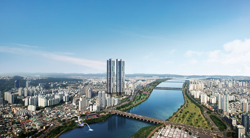 ▲더폴우정 항공광역도