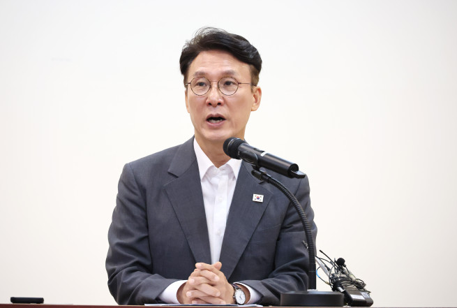 ▲김민석 국무총리가 19일 서울 종로구 정부서울청사 별관에서 열린 출입기자단 간담회에서 발언하고 있다. 