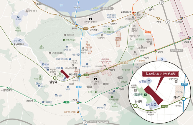 ▲힐스테이트 이수역 센트럴 위치도. (사진제공=현대건설)