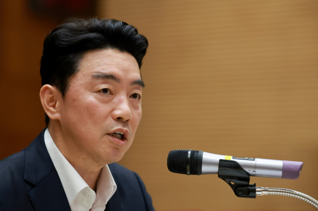 ▲강훈식 대통령비서실장이 19일 서울 용산 대통령실 청사에서 열린 기자간담회에서 발언하고 있다.  (연합뉴스)