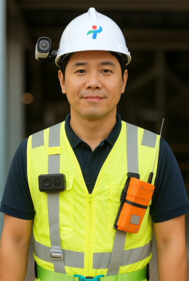 ▲보디캠, 가스농도측정기 착용 예시 사진 (AI를 활용한 생성형 이미지) (서울시)