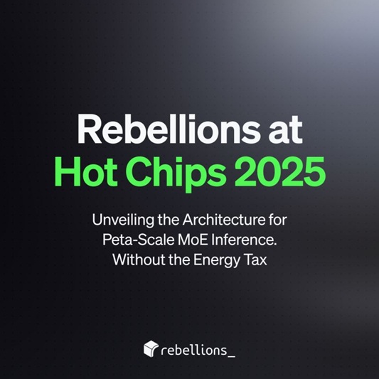 ▲리벨리온은 24~26일(현지시간) 미국 캘리포니아에서 실리콘밸리에서 열리는 ‘핫 칩스 2025’에서 ‘리벨 쿼드(REBEL-Quad)’를 처음으로 공개한다. (자료출처=리벨리온)