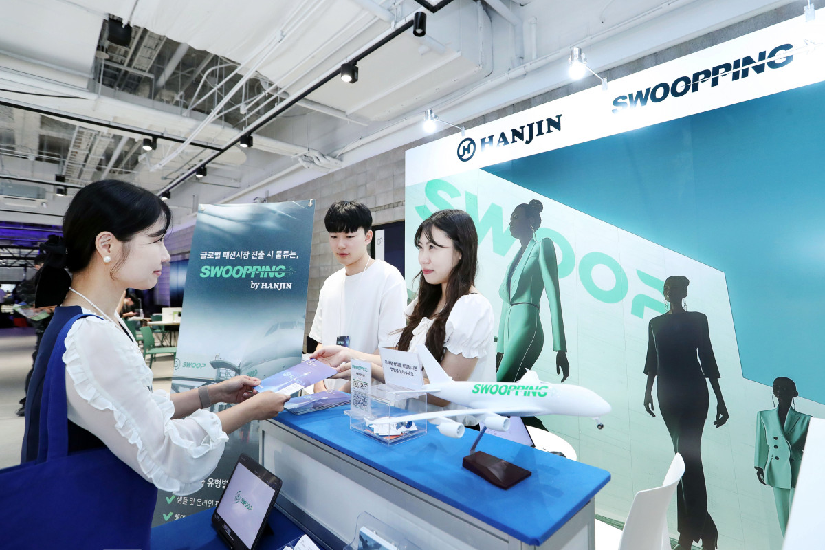 ▲한진은 20~21일 서울 코엑스에서 열린 ‘트렌드페어’에 참가해 ‘해외 물류 상담 부스’를 운영했다. (사진=한진)