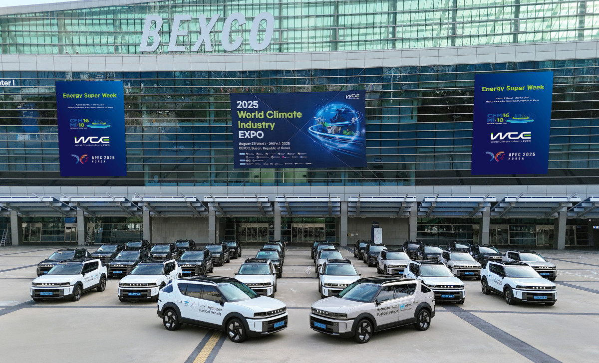 ▲‘제16차 청정에너지 장관 회의’를 비롯한 에너지 관련 주요 회의 공식 의전 차량으로 사용 중인 ‘디 올 뉴 넥쏘’. (사진=현대차)