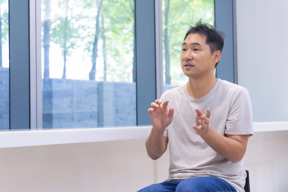 ▲▲ 삼성리서치 김태수 상무가 대회 준비의 계기를 설명하고 있다. (삼성전자 뉴스룸)