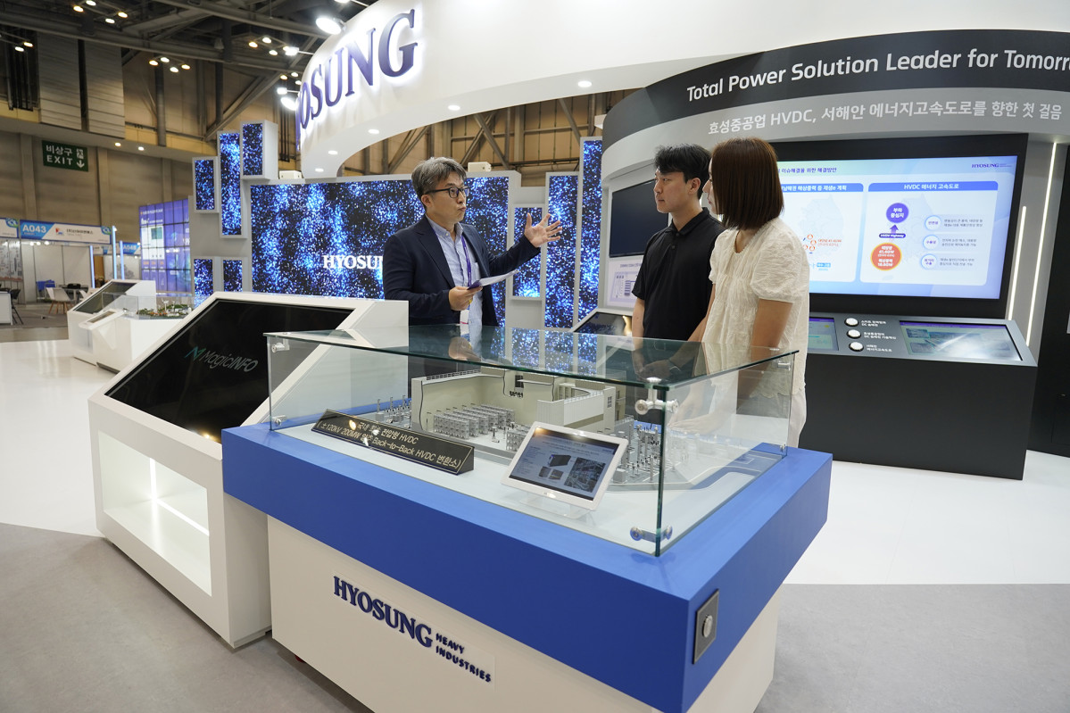 ▲효성중공업 2025 기후산업국제박람회(WCE) 부스 사진 (사진제공=효성중공업)