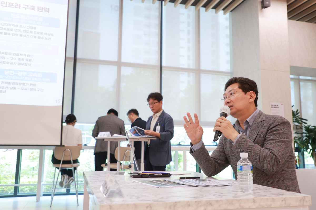 ▲e편한세상 구성역 플랫폼시티에서 공동주택 민생현장 소통버스킹이 열렸다 (용인특례시)