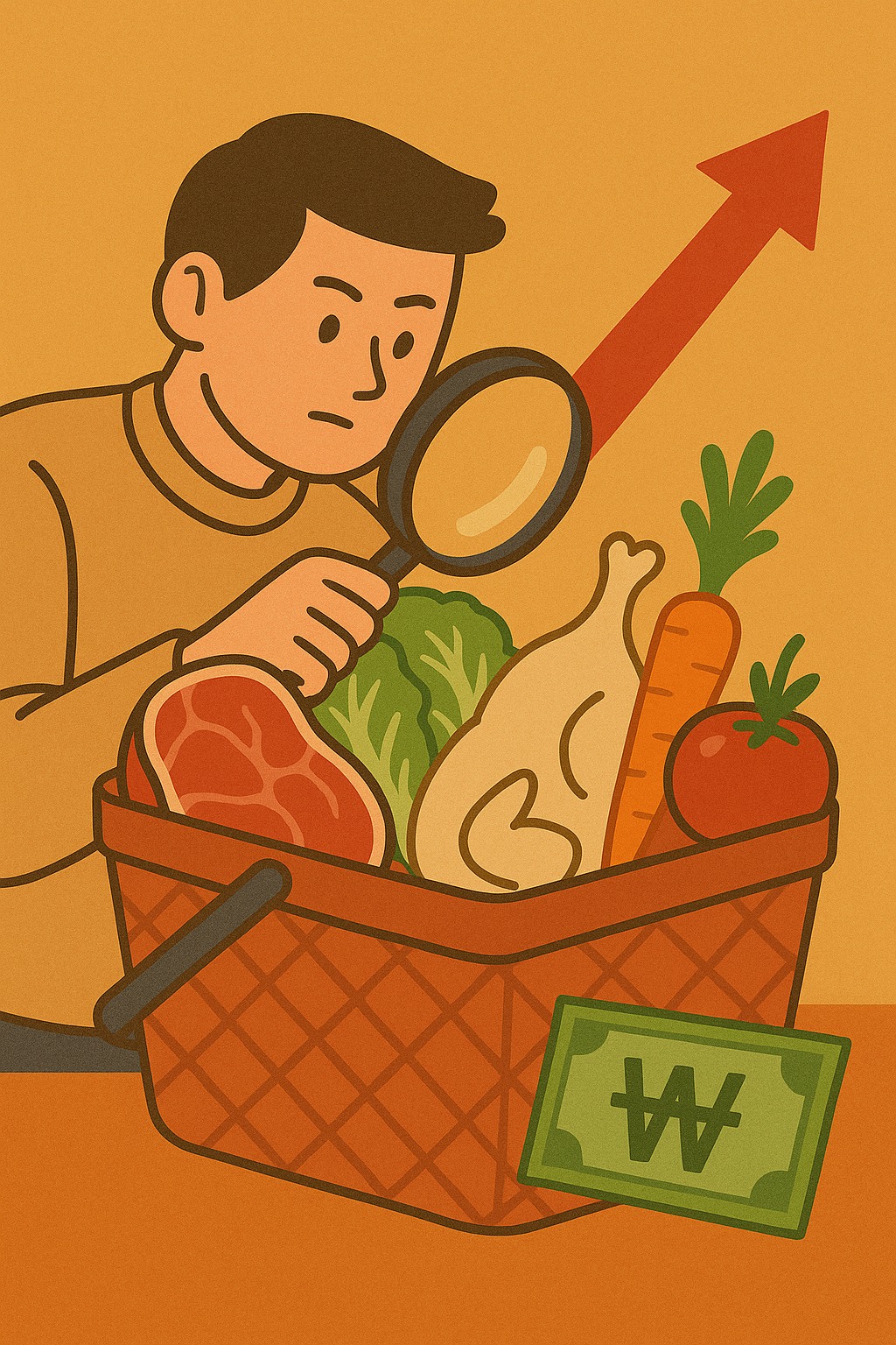 ▲물가 돋보기 (일러스트=챗GPT•무단전재 재배포 금지)