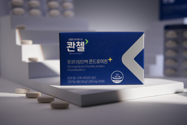 ▲누적판매량 40만개를 돌파한 콴첼 뮤코다당단백 콘드로이친+.(HLB제약 제공)