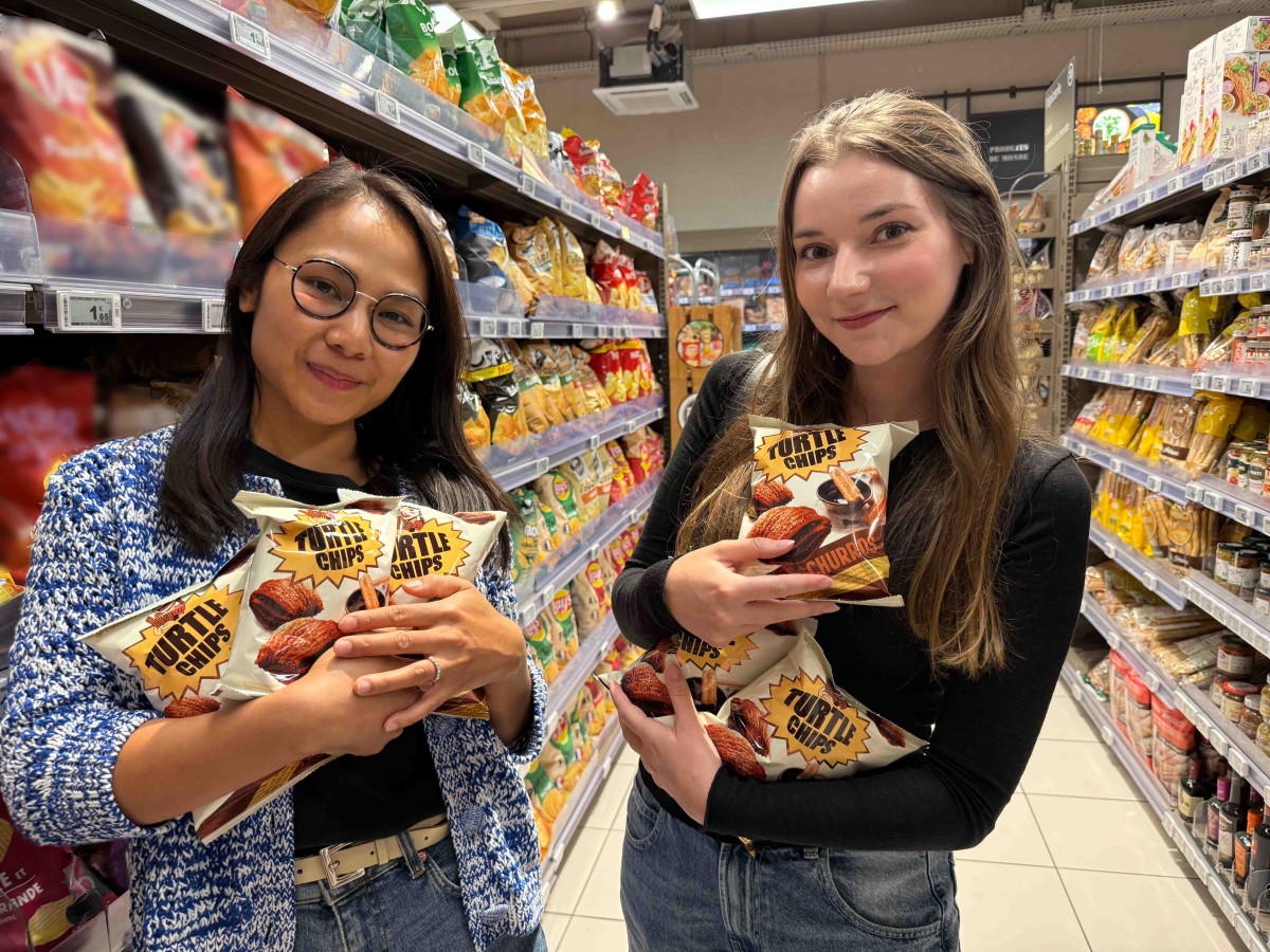 ▲오리온은 꼬북칩이 프랑스 까르푸 전 매장에 입점했다고 1일 밝혔다.  (사진제공=오리온)