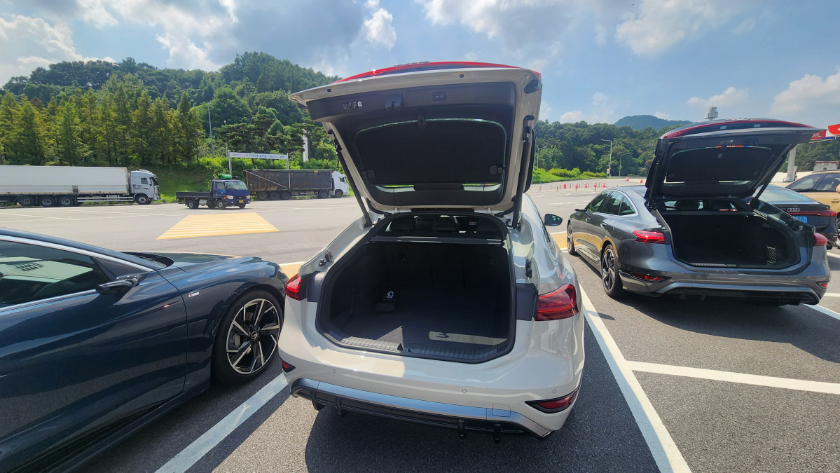 ▲A6 e-트론 후면부 모습. 김채빈 기자 chaebi@