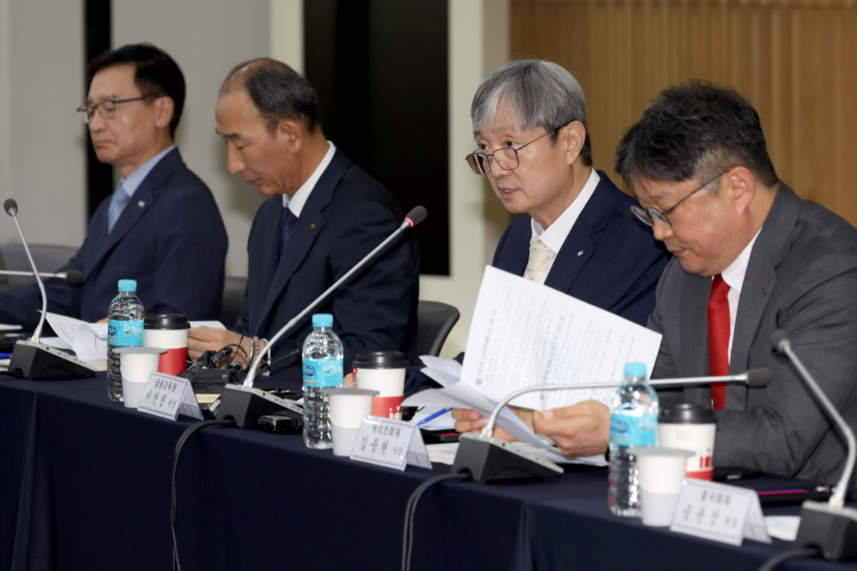 ▲이찬진 금융감독원장이 1일 서울 종로구 생명보험교육문화센터에서 열린 ‘금융감독원장-보험회사 CEO 간담회’에서 모두발언을 하고 있다. 신태현 기자 holjjak@