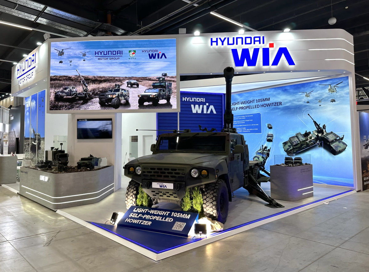 ▲폴란드 키엘체에서 2일(현지시간) 개막한 방위산업 전시회 ‘MSPO 2025’에 참가한 현대위아의 전시장 모습. (사진=현대위아)