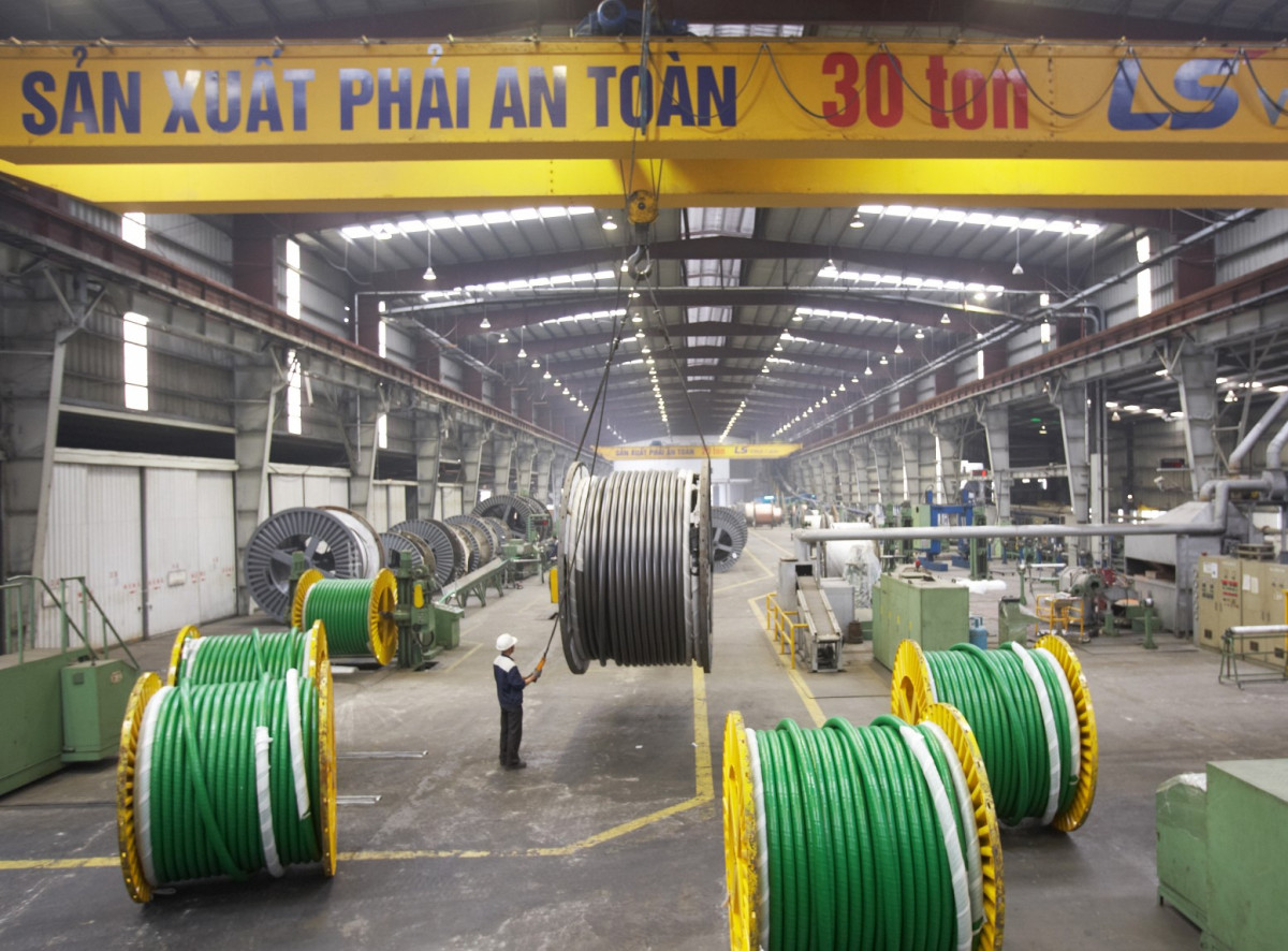 ▲LS에코에너지 베트남 생산법인 LS-VINA 내부 시설 모습 (자료제공=LS에코에너지)