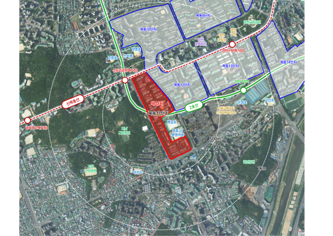 ▲목동11단지 아파트 위치도. (사진제공=서울시)