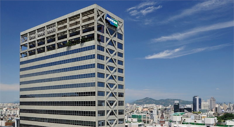 ▲두산건설 사옥 전경 (사진제공=두산건설)