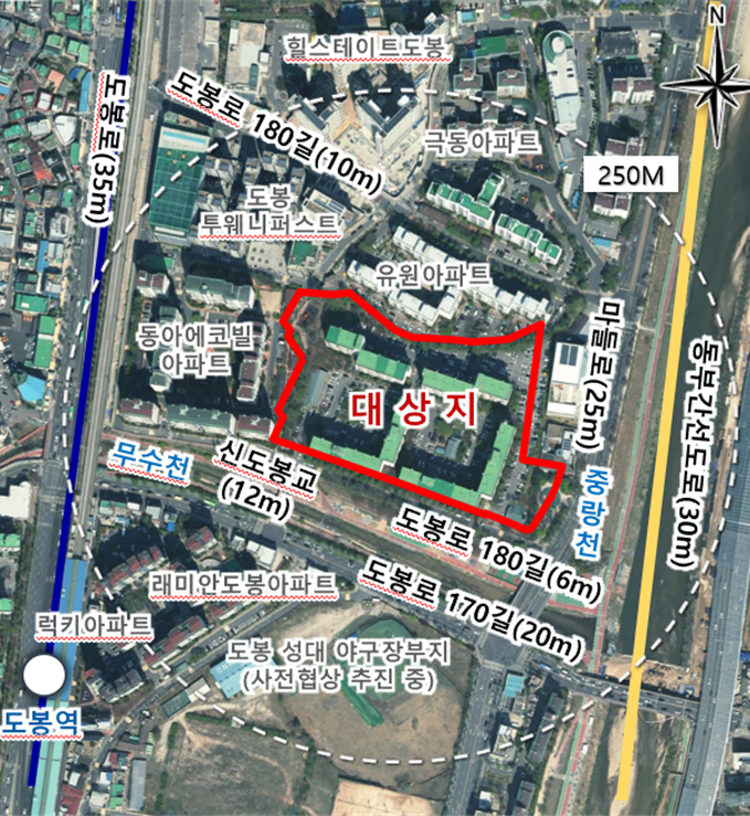 ▲도봉구 삼환도봉아파트 위치 (서울시)