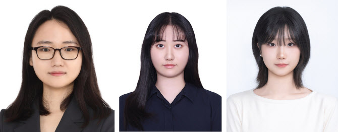 ▲(왼쪽부터)성신여대 화학·에너지융합학부 박소현 교수, 박지우, 임은지 연구원. (성신여대 제공)