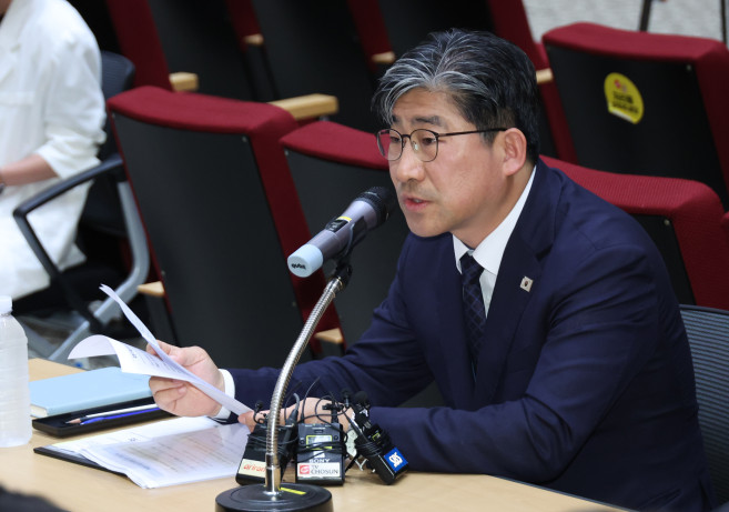 ▲류덕현 재정기획보좌관이 4일 용산 대통령실에서 기자간담회를 하고 있다. (연합뉴스)