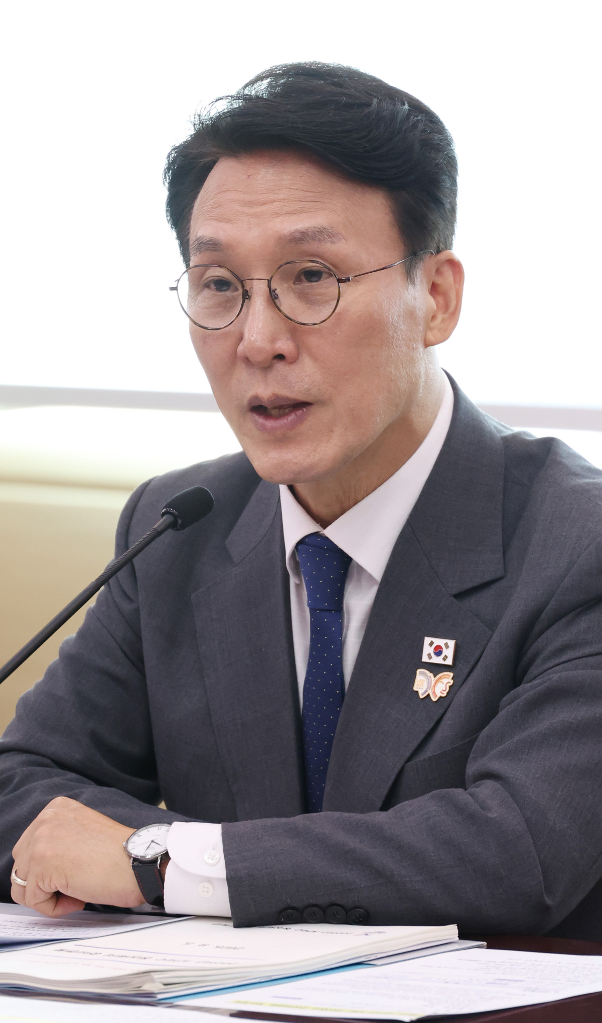 ▲김민석 국무총리가 5일 정부서울청사에서 열린 APEC 정상회의 제8차 준비위원회에서 발언을 하고 있다. (연합뉴스)