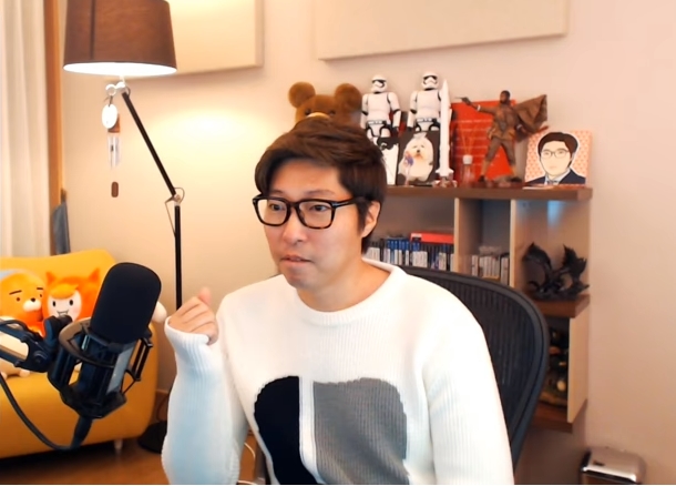 ▲대도서관 유튜브 방송 캡처. (연합뉴스)