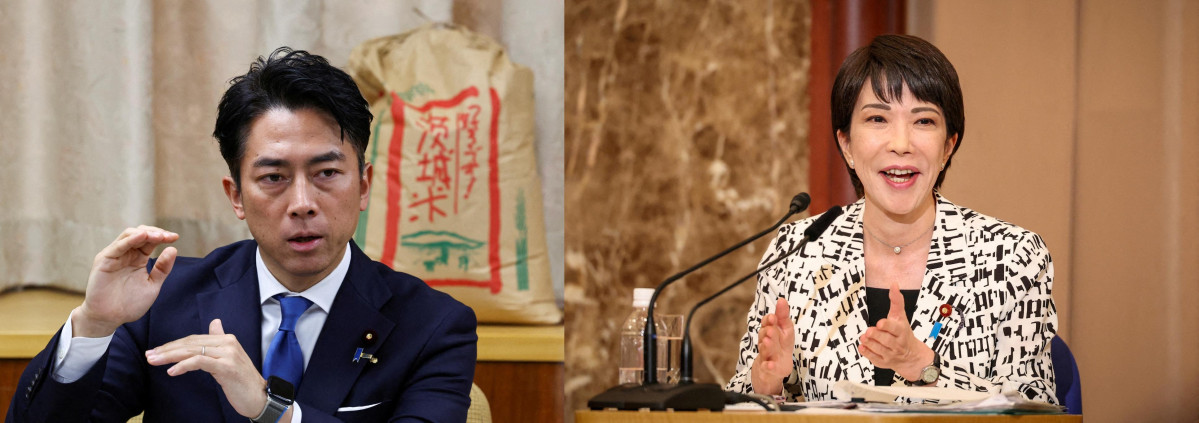 ▲고이즈미 신지로(왼쪽) 일본 농림수산상과 다카이치 사나에 전 경제안보담당상  (로이터연합뉴스)
