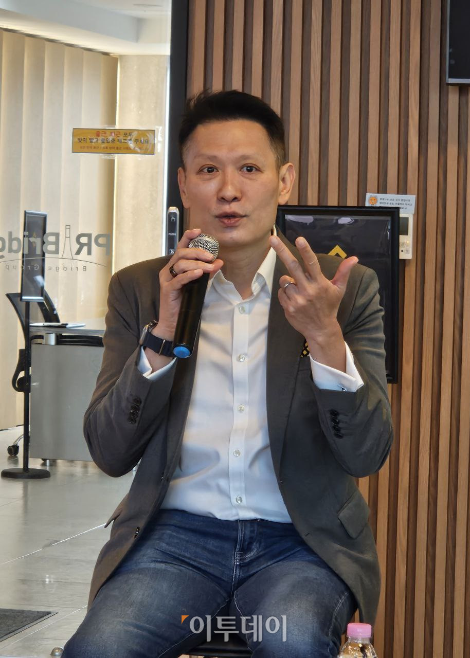▲리처드 텅 바이낸스 최고경영자(CEO)가 8일 서울 서대문구 충정로 골든타워 빌딩에서 열린 '2025 바이낸스 블록체인 스터디(BBS)'에 참석해 발언하고 있다. (박정호 기자 godot@)