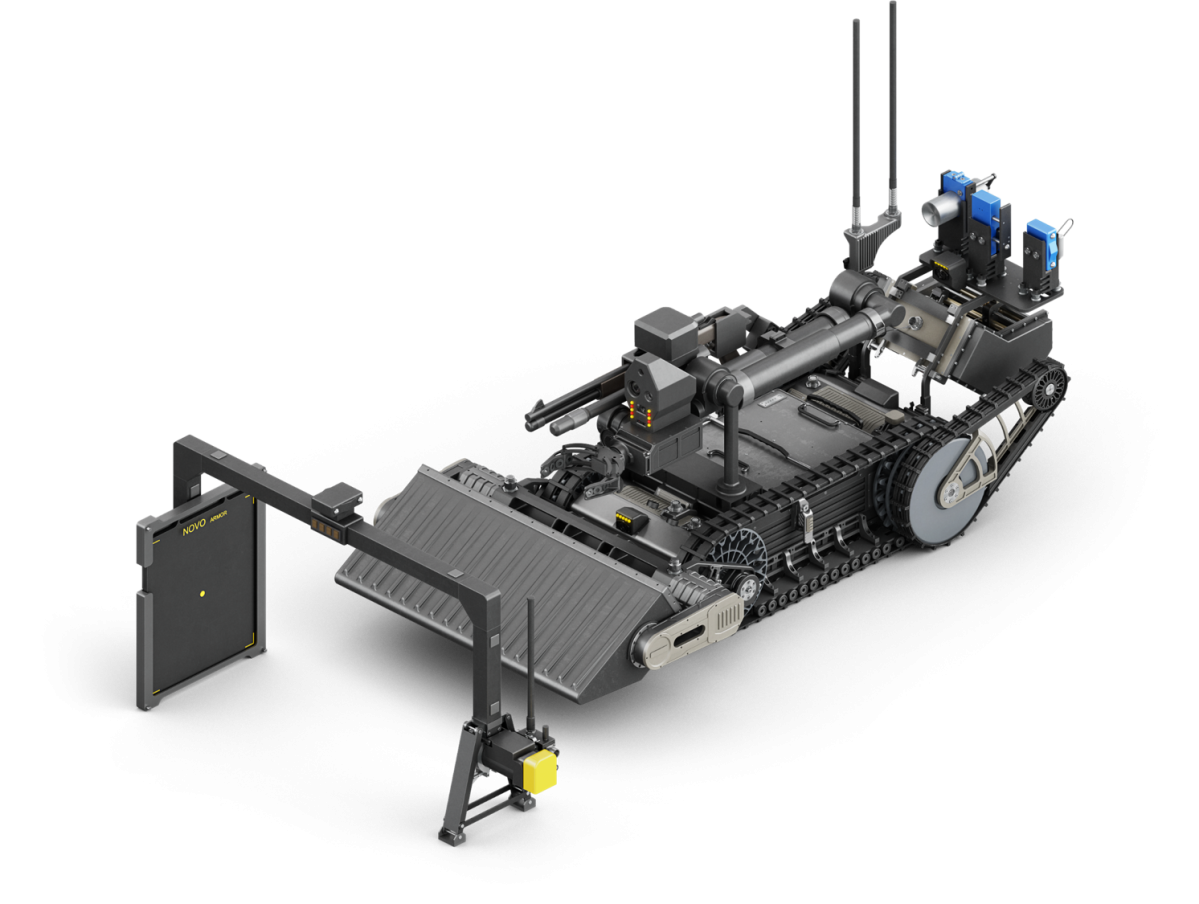 ▲한화에어로스페이스의 폭발물 탐지 로봇 (제공=한화에어로스페이스)