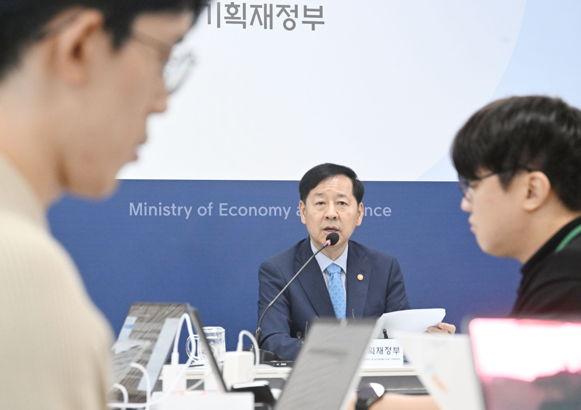 ▲구윤철 부총리 겸 기획재정부 장관이 9월 8일 정부세종청사에서 열린 출입기자단간담회에서 모두발언을 하고 있다. (기획재정부)