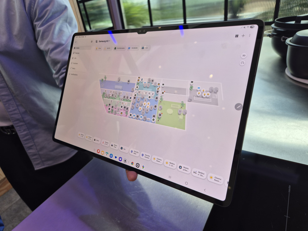 ▲삼성 태블릿을 활용해 '3D 맵뷰'로 손쉽게 에너지 사용량을 조절할 수 있다. (박민웅 기자 pmw7001@)