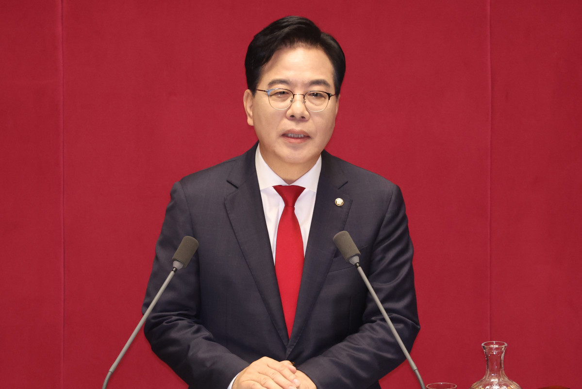 ▲국민의힘 송언석 원내대표가 10일 서울 여의도 국회에서 열린 본회의에서 교섭단체 대표 연설을 하고 있다. 2025.9.10 (연합뉴스)