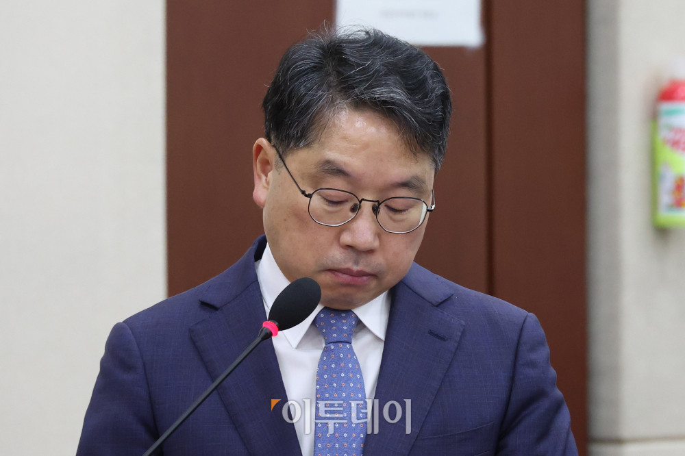 ▲노만석 검찰총장 직무대행이 10일 서울 여의도 국회 행정안전위원회에서 열린 오송참사 국정조사 기관보고에 참석하고 있다. 고이란 기자 photoeran@