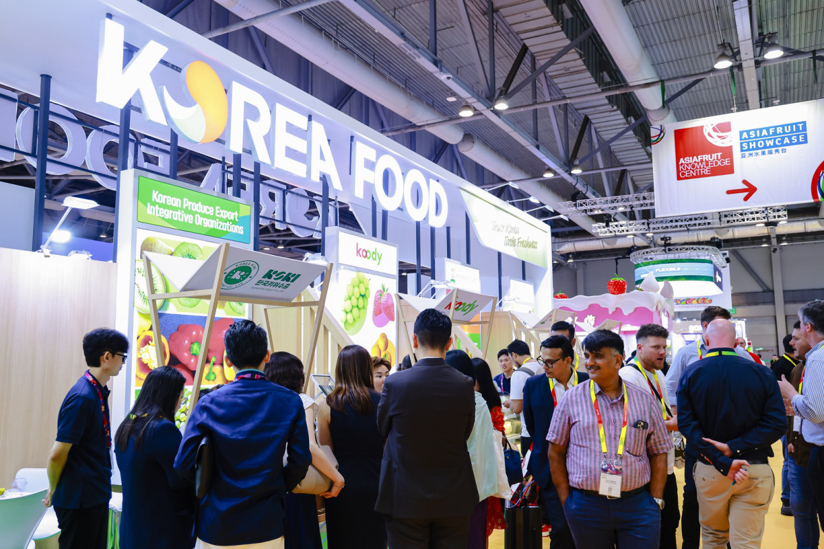 ▲2025 홍콩 신선농산물박람회 한국관 전경. (사진제공=한국농수산식품유통공사)