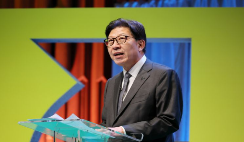 ▲2028년 세계디자인수도 부산 수락연설을 하는 박형준 부산시장 (사진제공=부산시)
