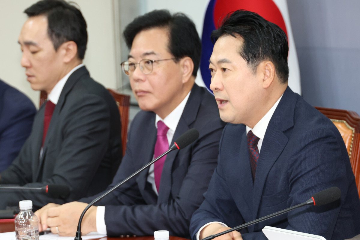 ▲국민의힘 장동혁 대표가 11일 서울 여의도 국회에서 열린 최고위원회의에서 발언하고 있다. 2025.9.11 (연합뉴스)