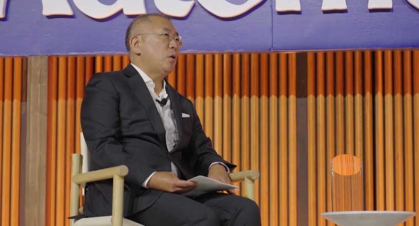 ▲오토모티브뉴스 콩그레스에 참석한 정의선 현대차그룹 회장. (연합뉴스)