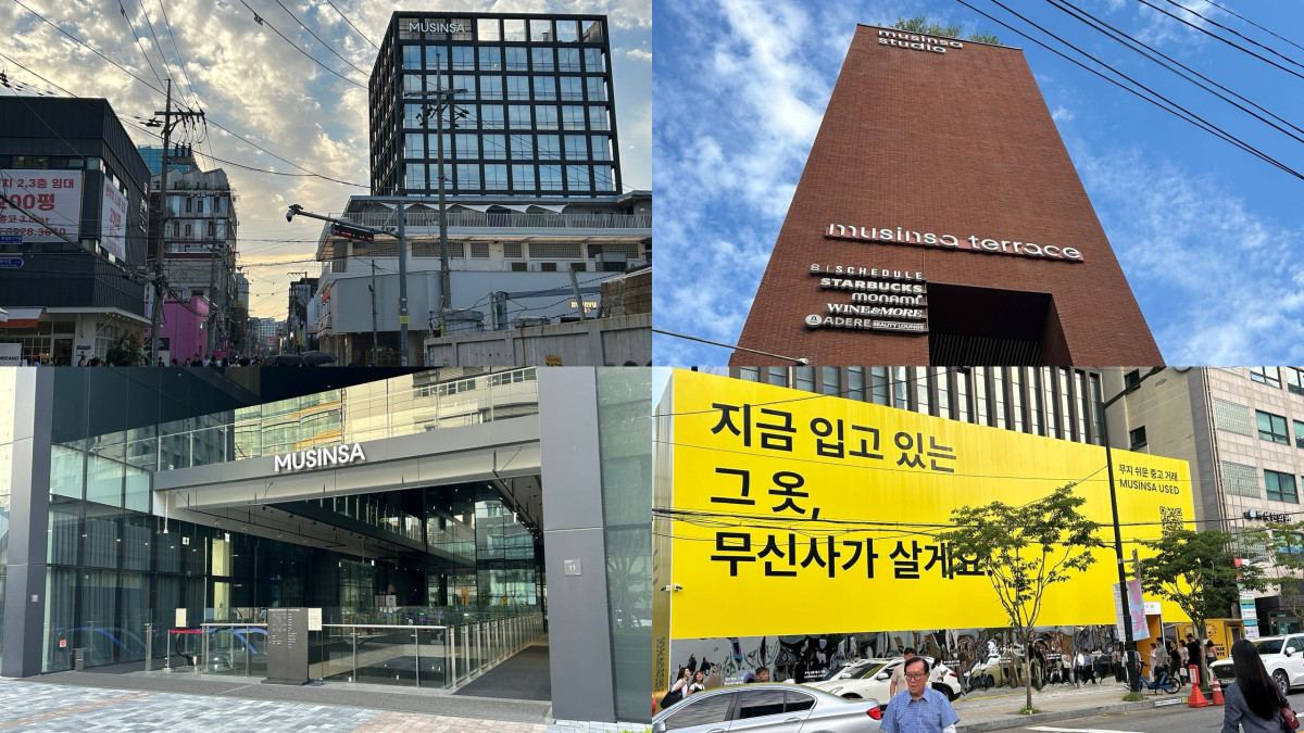 ▲성수동 곳곳에서 볼 수 있는 무신사의 공간과 광고. (사진=연희진 기자)