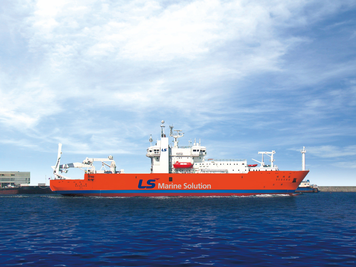 ▲LS마린솔루션의 해저통신케이블 포설선 세계로호 (사진제공-LS마린솔루션)