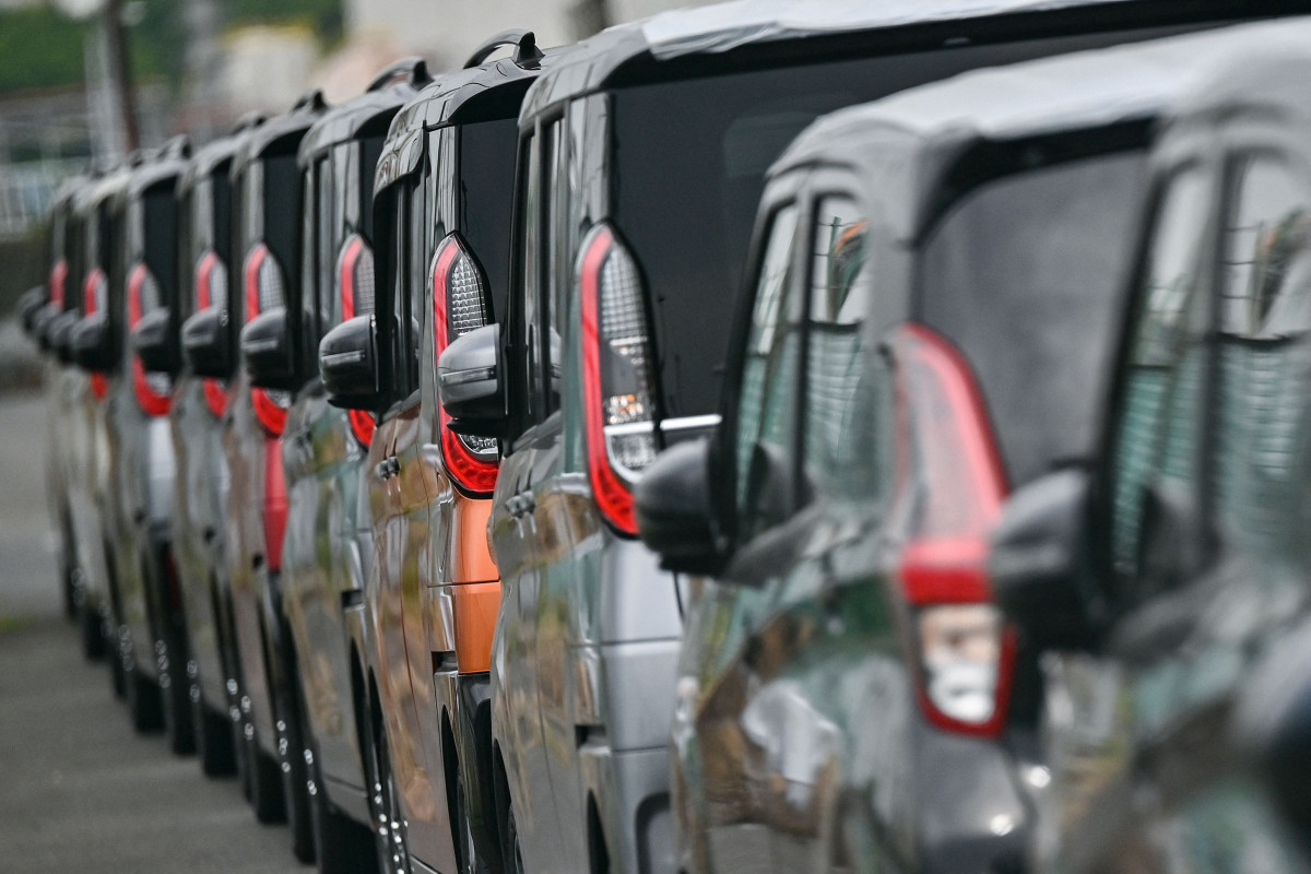 ▲6월 미국 수출을 위해 나고야 항구의 부두에 세워져 있는 자동차들의 모습. (나고야/AFP연합뉴스)