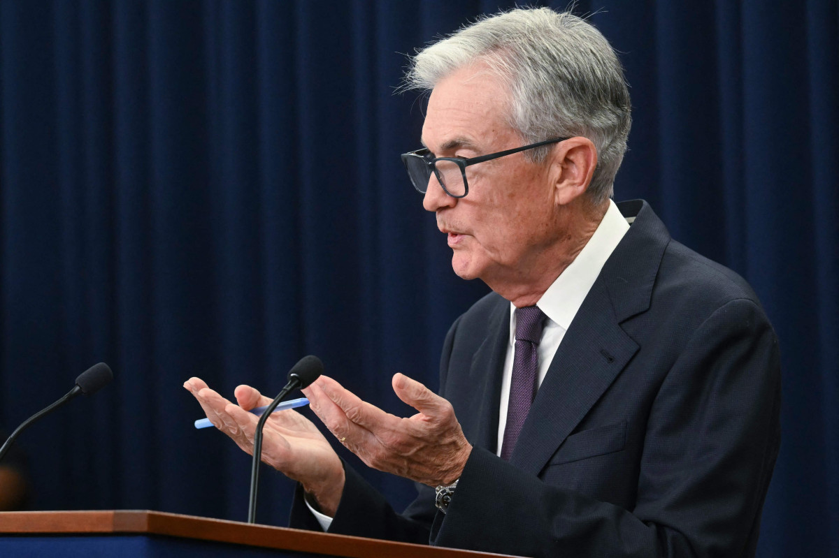 ▲제롬 파월 연방준비제도(Fed·연준) 의장이 17일(현지시간) 연방공개시장위원회(FOMC) 정례회의 이후 기자회견을 하고 있다. (워싱턴D.C./AFP연합뉴스)