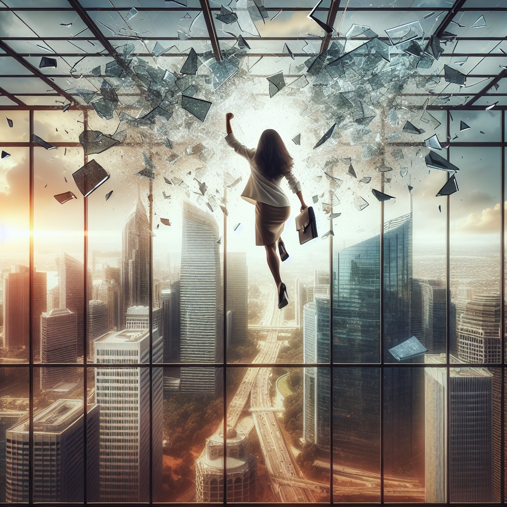 ▲유리천장 깨는 여성 리더 (사진= 오픈AI 달리)