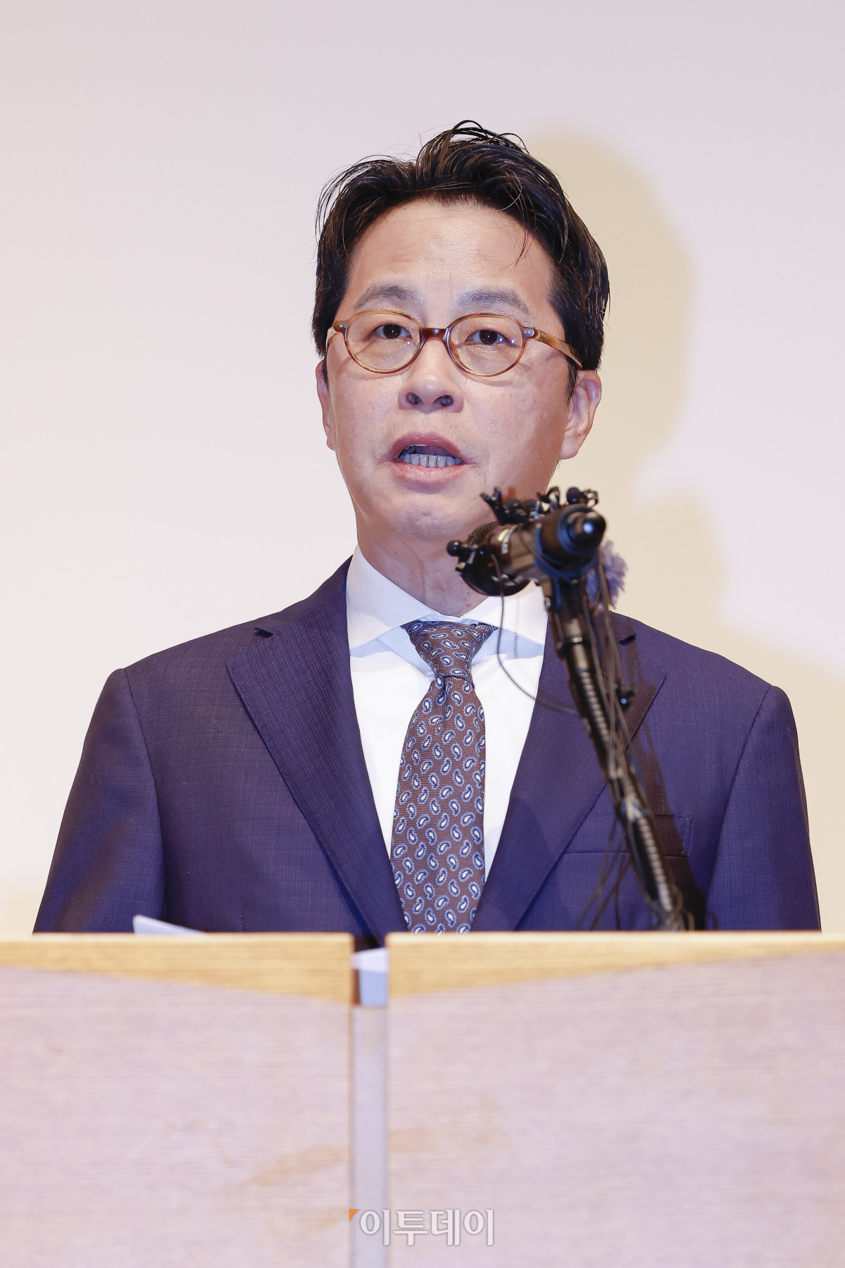 ▲조좌진 롯데카드 대표이사가 18일 서울 중구 부영태평빌딩에서 사이버 침해 사고에 대한 사과를 하고 있다. 조현호 기자 hyunho@