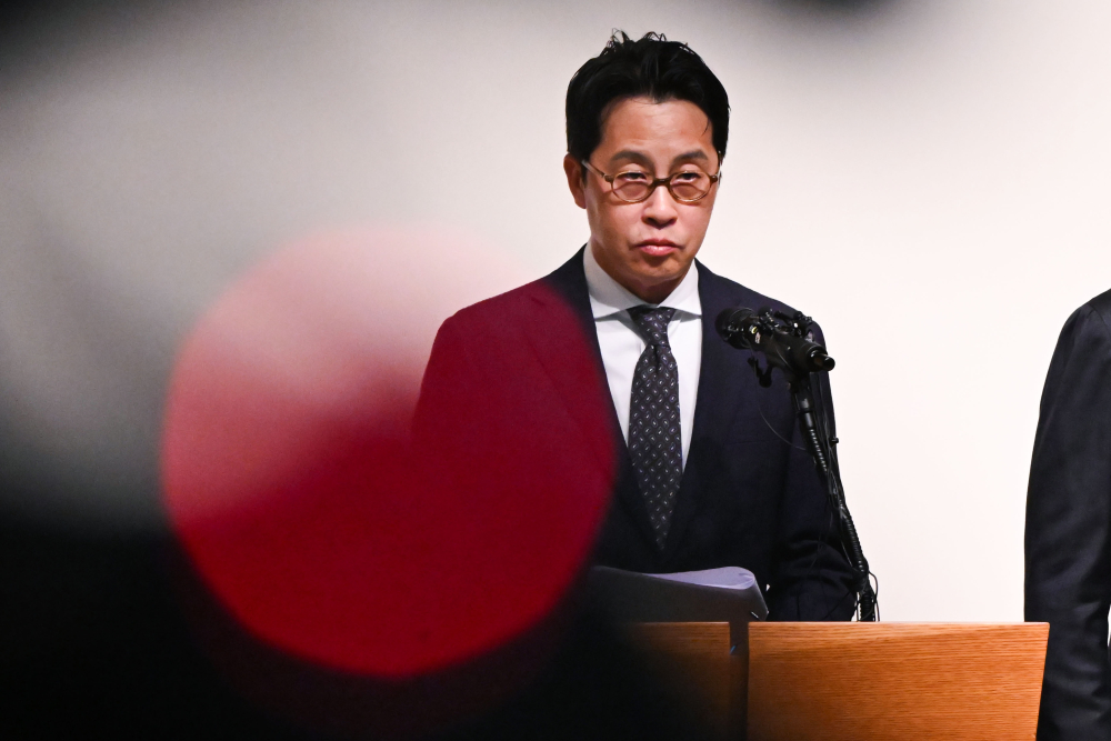 ▲조좌진 롯데카드 대표이사가 18일 서울 중구 부영태평빌딩에서 사이버 침해 사고에 대한 대고객 사과를 하고 있다. 조현호 기자 hyunho@ (이투데이DB)