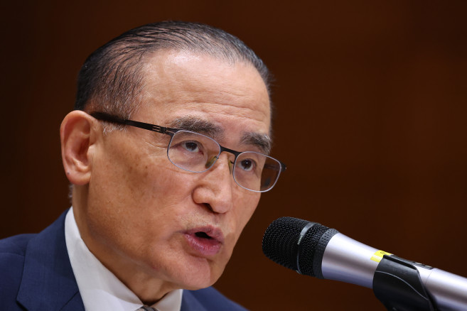 ▲위성락 국가안보실장이 19일 용산 대통령실에서 이재명 대통령 UN 총회 순방 일정 관련 브리핑을 하고 있다.  (연합뉴스)