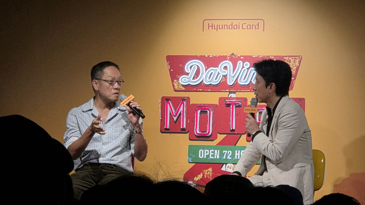 ▲20일 오후 서울 용산구 이태원에서 열린 현대카드 문화 융복합 행사 '다빈치 모텔'에서 정태영 현대카드 부회장과 유희열 안테나뮤직 대표가 대담을 가졌다. (김은재 기자. silverash@)