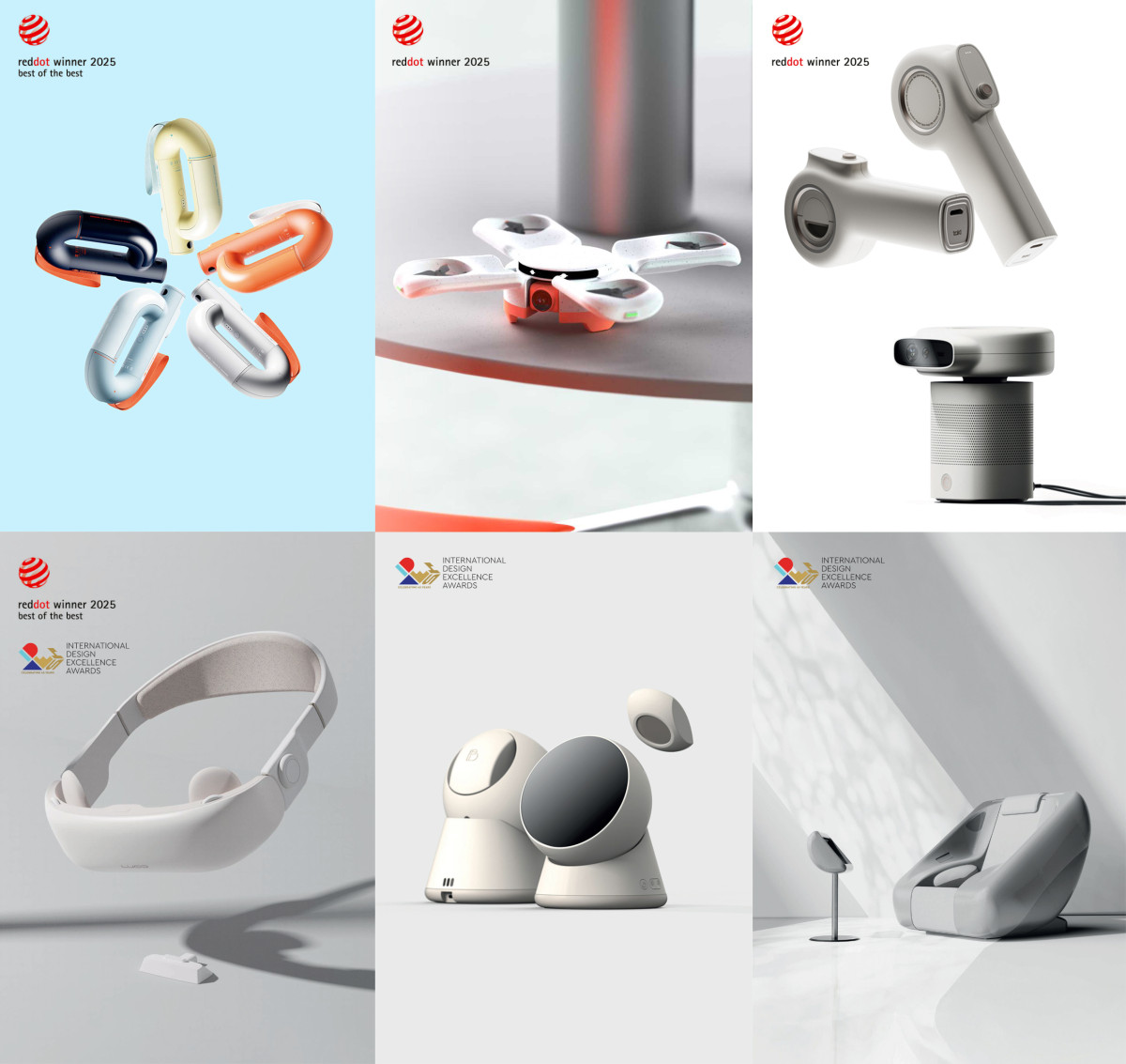 ▲하이프놀로지랩 디자인 어워드 수상작. (왼쪽 위부터 시계 방향) Break, Saga, Tak!, Re:mine, Beti, Lucid. (제공 삼성생명)