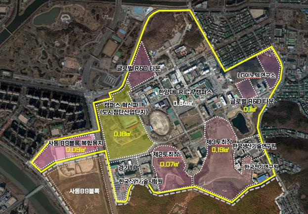 ▲안산사이언스밸리지구 위치. (사진제공=산업통상자원부)